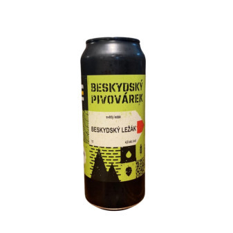 Beskydský ležák - ležák - Beskydský pivovárek - plech - 0.5L