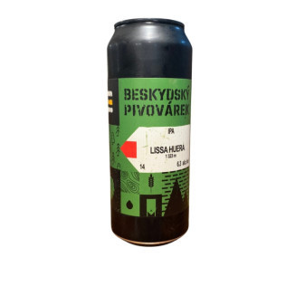 Lissa huera IPA - svrchně kvašený speciál 6.3% - Beskydský pivovárek s. r. o. - plech - 0.5L
