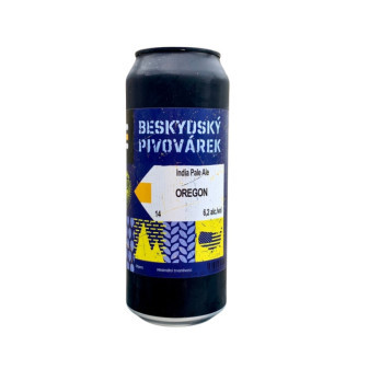 Oregon - India pale ale - svrchně kvašený speciál 6.5% - Beskydský pivovárek - plech - 0.5L