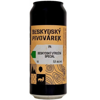 Výroční Ipa - světlý ležák - Beskydský pivovárek - plech - 0.5L