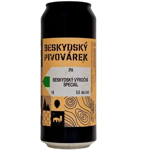 Výroční Ipa - světlý ležák - Beskydský pivovárek - plech - 0.5L