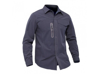 Košile elastická s dlouhým rukávem, šedá, XL, Smilodon