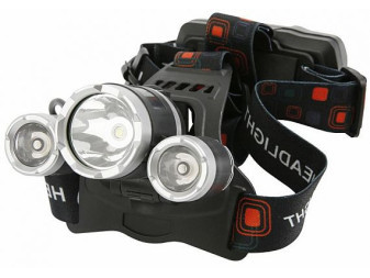 Svítilna čelovka Headlight H931, T6+2 XPE 300lm, 1200mAh, USB nabíjení, dosah 200m