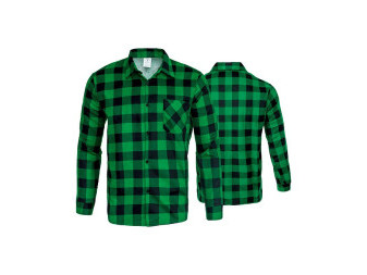 Košile flanelová - zelená L