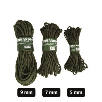 Šňůra COMMANDO-SEIL OLIV 7mm (15m)