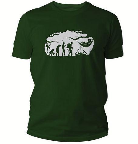 Tričko Tigerwood s motivem Bushcraft evoluce - zelená M
